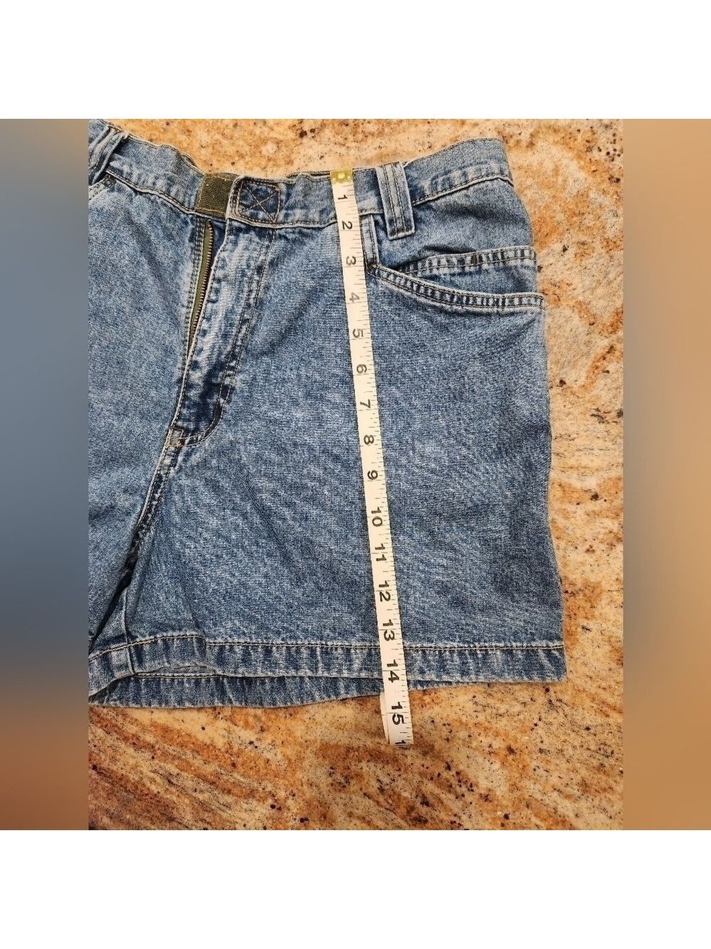 Vintage Arizona Denim Shorts with Velcro Closure and Velcro Back Pockets - Picture 9 of 9